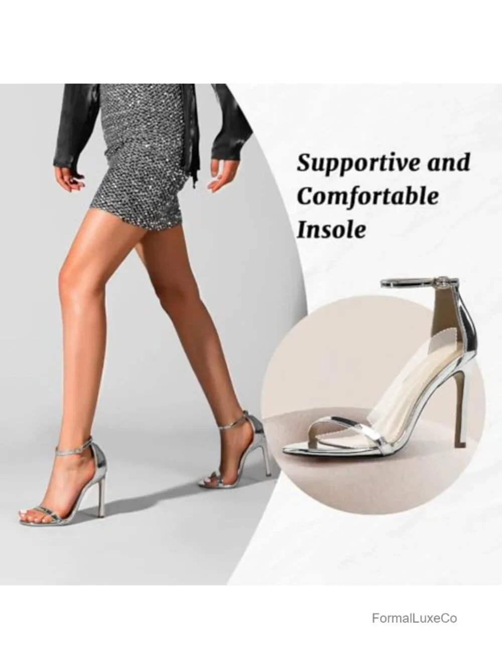 Strappy Stiletto Heels Handmade Faux Leather Heeled Sandals Prom Wedding